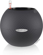 Lechuza Puro Color 20 Slate, Self-Watering Small Indoor Planter, D7.9 H6.3 in by LECHUZA