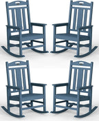 Ciokea Oversized Outdoor Rocking Chairs Set of 4, 380lbs Heavy-Duty Large Patio by CIOKEA