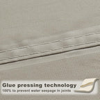 SUNNY GUARD Waterproof Sun Shade Sail 9' x 9' Taupe Rectangle UV Block Sunshade - Image 3