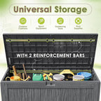 Devoko 125 Gallon Outdoor Storage Box, Waterproof Resin Deck Box - Image 4