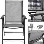 Giantex Set of 2 Patio Folding Chairs, Outdoor Chairs - Image 5