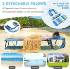 GYMAX Tanning Chair, 350lbs Beach Lounge Chair - Image 4