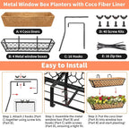 Riare 4 Pack 23 Inch Window Boxes Planters - Image 3
