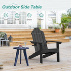 HDPS Outdoor Side Table, Small Round Side Table Weather-Resistant, Outdoor Side - Image 4