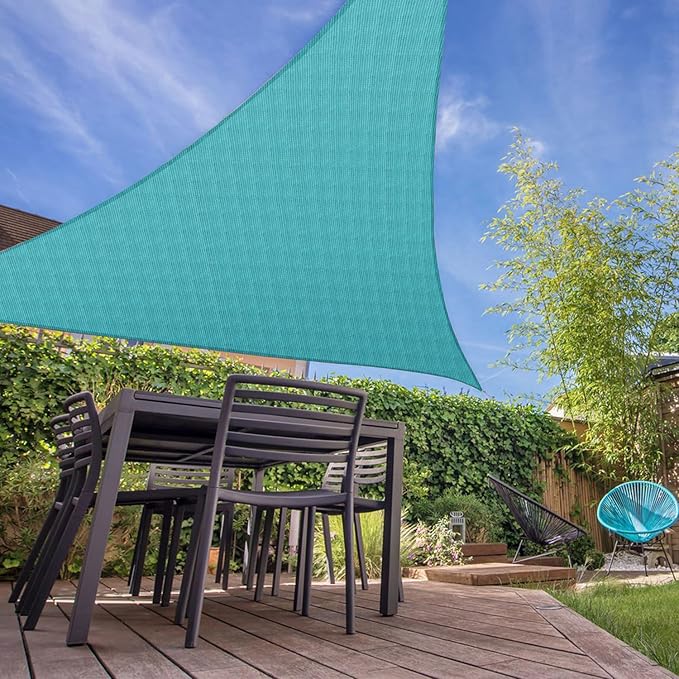 E&K Sunrise 3' x 3' x 3' Sun Shade Sail Triangle Canopy Shade Cover UV Block - Image 7