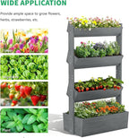 DoCred Vertical Wooden Raised Garden Bed, 4 Tier Upgraded Garden Planters - Image 5