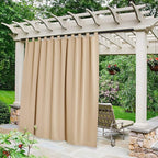 NICETOWN Outdoor Curtain for Patio Waterproof W84 x L84, Detachable Tab Top - Image 2