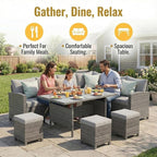 Wisteria Lane 7 Piece Patio Furniture Set, High Curved Back Wicker Patio - Image 3