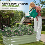 G GOOD GAIN 3-in-1 Adjustable Raised Garden Bed Kit | Galvanized Planter Boxes - Image 2