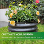 GARDMAX 2x2x1FT Galvanized Round Raised Garden Bed Kit, Metal Planter Boxes - Image 2