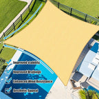 Amagenix Sun Shade Sail 16'X20' Curved Edge Outdoor Shade Canopy Sand - Image 5
