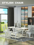 Nazhura Metal Dining Chair Farmhouse Tolix Style - Image 2
