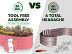 Plant & Plot Galvanized Raised Garden Beds Outdoor // 4×2×1 ft Planter Raised - Image 2