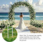 RUBFAC 94" Metal Wedding Arch Frame, Garden Arbors and Arches Party Archway - Image 4