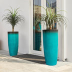 Glitzhome 30" H Tall Outdoor Planter, Plastic Large Flower Pots - Image 6