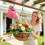 Hanging Planters for Outdoor Plants, 2 Pack 12 inch Wire Hanging Baskets - Image 4