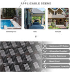 Kullavik 6PCS Outdoor Patio Furniture Set PE Wicker Rattan Sectional Sofa Patio - Image 8