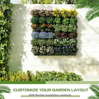 30 Set 60 Pocket Vertical Stackable Wall Planters Kit Outdoor Self Watering - Image 7