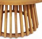 Merax Patio Outdoor Acacia Wood Round Coffee Table - Image 6