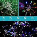 JJGoo Solar Garden Lights, New Upgraded 2 Pack Solar Swaying Starburst Light - Image 4