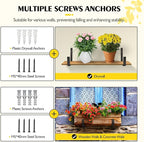 LukLoy Window Planter Box Brackets, 6 Pack Adjustable Heavy Duty Wall Mount - Image 6