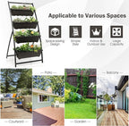 Giantex 2 Pcs 5.2FT Vertical Raised Garden Bed, 4-Tier Elevated Planter Box w/4 - Image 9
