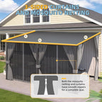 AECOJOY 20'x10' Outdoor Hardtop Metal Gazebo - Image 4