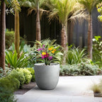 Kante 18 Inch Dia Round Concrete Planter, Indoor Outdoor Large Plant Pot - Image 6