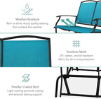 Best Choice Products 2-Person Outdoor Patio Swing Glider Steel Bench Loveseat - Image 5