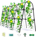 Cucumber Trellis for Raised Bed, U-Shape Garden Arch Metal Support for Climbing by Laodier
