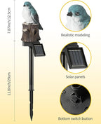 iStatue Bird Solar Decorative Garden Stake Lighting, Waterproof Cute Animal - Image 6