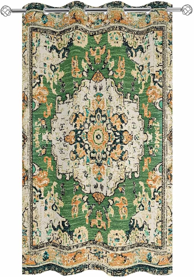 Ombre Green Boho Outdoor Curtains - Image 2