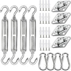 YOFIT 44 Pcs Shade Sail Hardware Kit, 5 Inch Outdoor Sun Sail Accessories by yofit
