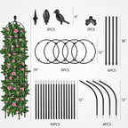 Garden Obelisk Trellis for Climbing Plants Outdoor 6.7 Ft Rose Bush Round - Image 4