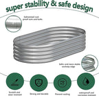 4x2x1FT Galvanized Raised Garden Bed Kit, Vegetable Boxes-Oval Metal Flower Box - Image 2