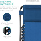 Best Choice Products Set of 2 Adjustable Steel Mesh Zero Gravity Lounge Chair - Image 6