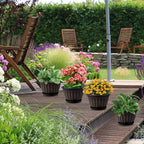 FGstyle 4 Pack Flower Pots, 8 Inch Plants Pot, Planters Pot - Image 7