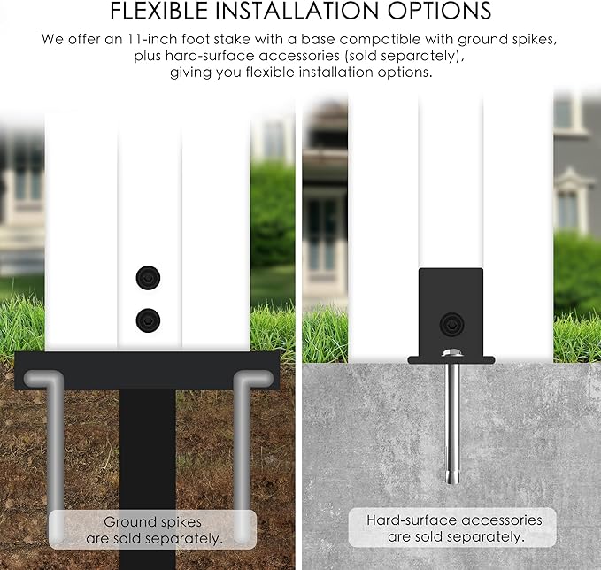 Kozyard 50" W x 48" H Outdoor Privacy Screens Aluminum Post, Air Conditioner - Image 4
