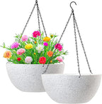WOUSIWER 13 inch 2Pack Large Hanging Planters by WOUSIWER