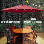 Blissun 9 ft Solar Umbrella, 32 LED Lighted Patio Umbrella, Table Market - Image 4