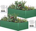 YITAHOME 96x48x24 in 2pcs Galvanized Raised Garden Bed Kit, Large Metal Planter by YITAHOME
