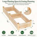 MIXC 8×2ft Wooden Horticulture Raised Garden Bed Divisible Elevated Planting - Image 3