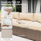 Aoxun Patio Furniture Set, 11 Piece Outdoor Sectional Sofas - Image 2