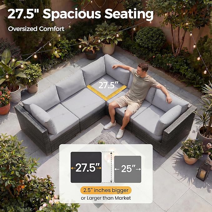 NICESOUL 18 Piece Patio Furniture Set - Image 5
