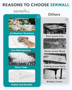 SERWALL 9-Piece Outdoor Dining Set, All Weather HDPE Outdoor Furniture Set - Image 8