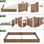 Yaheetech 8×4ft Wooden Horticulture Raised Garden Bed Divisible Elevated - Image 8