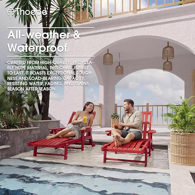 Patio Chaise Lounge Chair, Oversized Lounge Chair Outdoor - Image 7