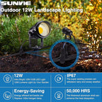 SUNVIE 24 Pack Low Voltage Landscape Lights LED 12W Landscape Lighting - Image 4