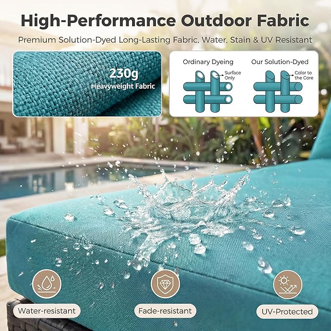NICESOUL 8 People Outdoor Seating Furniture, 29.3'' High Back Comfortable - Image 8