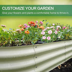 Gardmax Galvanized Raised Garden Bed, Lightweight Planter Boxes Outdoor - Image 6